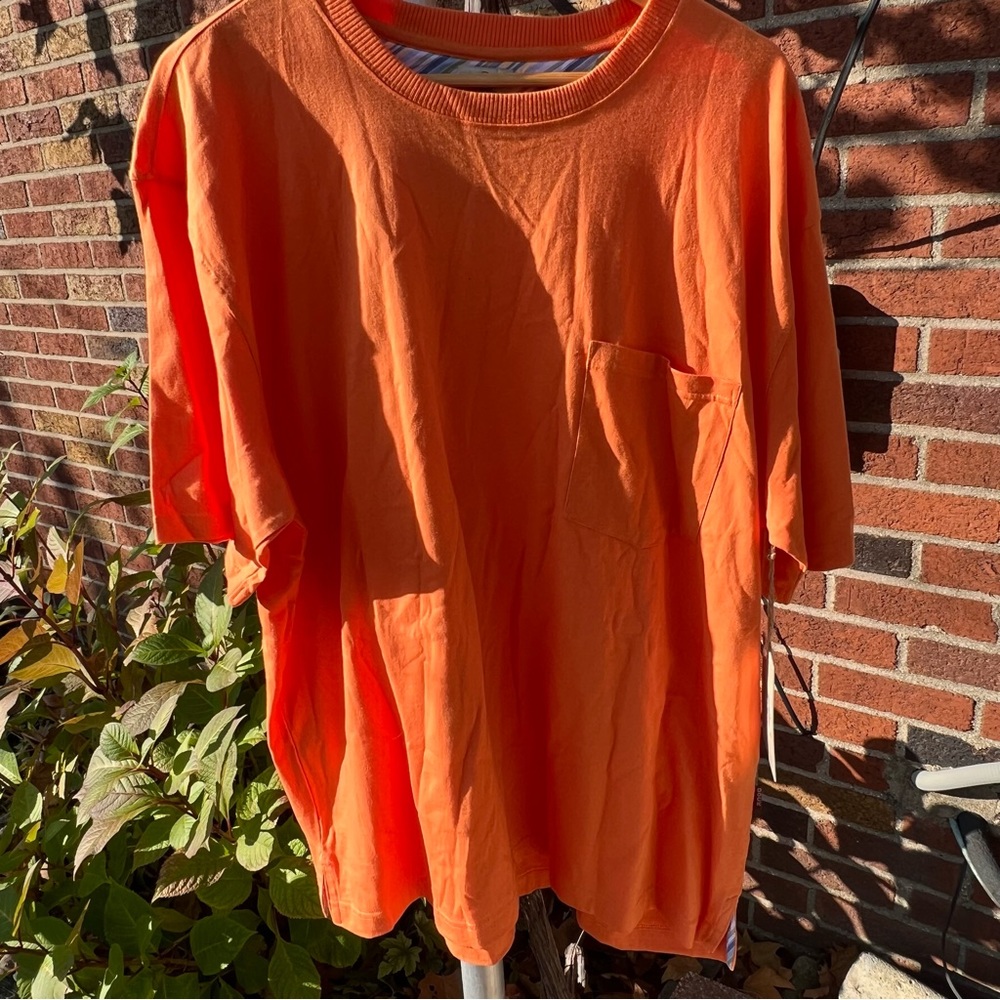 Habana Joe Mens T-Shirt Sportsman Wear Orange Crew Neck Short Sleeve Size XL